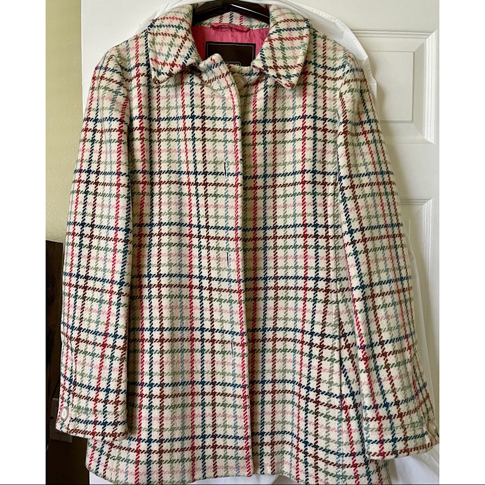 Coach Tatersall coat 💯 wool. Never worn and in bag.